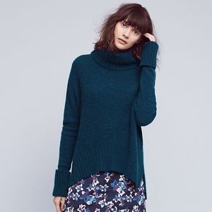 Anthro/Moth - Teal Fireside Turtleneck Sweater